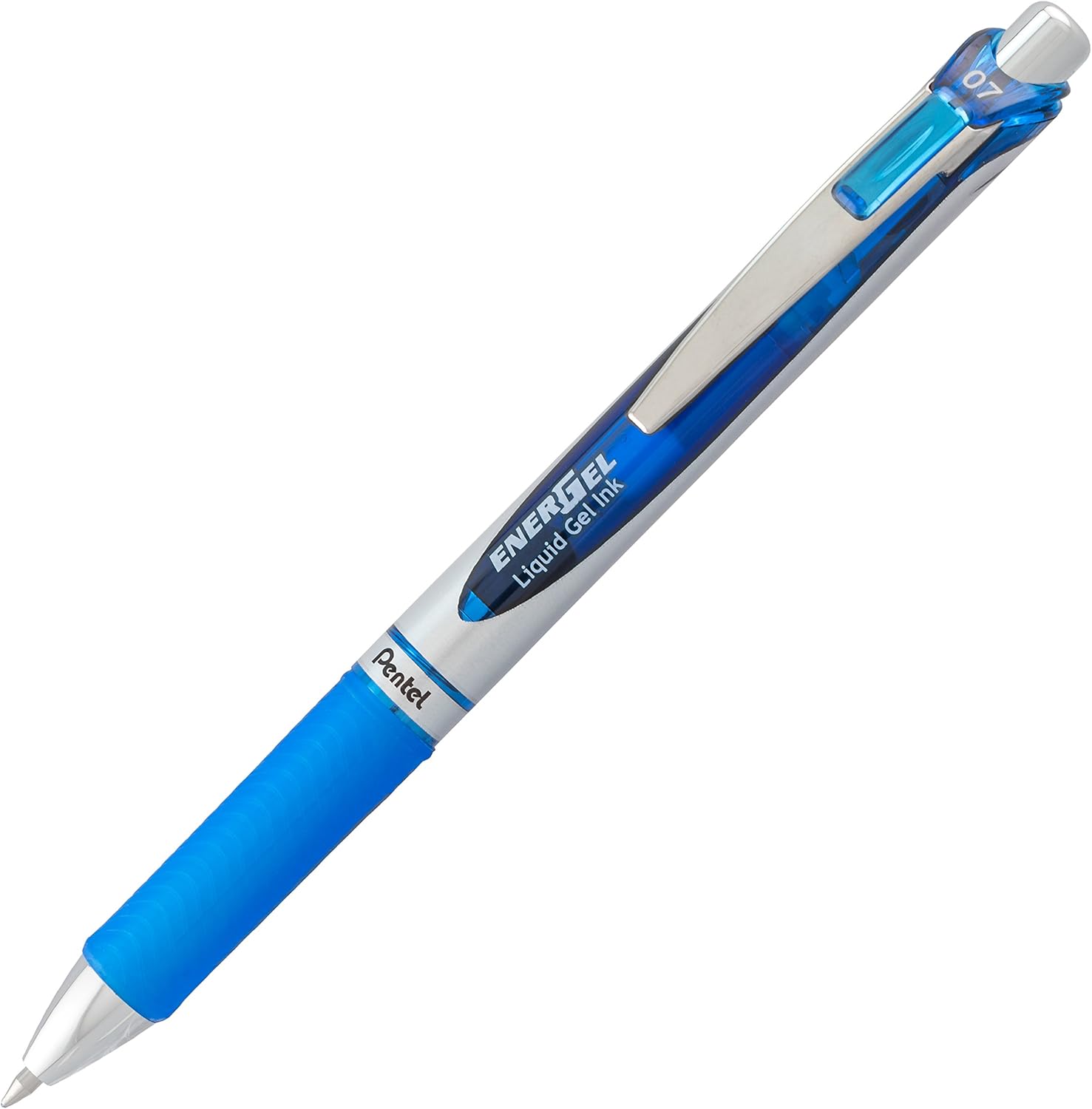 Pentel EnerGel RTX RT Liquid Gel Pen, Med, Metal Tip, 0.7mm, Blue Ink, 12-Pk Window Box of 12 (BL77PC12C1): Office Products