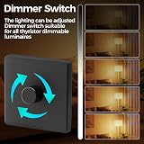 Thyristor LED Dimmer Switch 5-200W AC200-240V Black Memory Function view 3