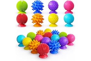 RICHTIM Sensory Fidget Toys Kids Adults: 16 Pack Textured Suction Toys for Autism Kids Calming - Quiet Anxiety Fidgets for Classroom Prize - Calm Down Toy for Girls Boys - Gifts Christmas Stocking Stuffers