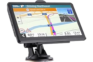 GPS Navigation for Car Canada, 7" Touch Screen, with US Canada Mexico 2026 Maps Free Lifetime Updates, GPS Navigation System 