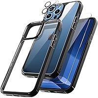 TAURI [3 in 1] Defender Designed for iPhone 13 Pro Max Case 6.7 Inch, with 2 Pack Tempered Glass Screen Protector + 2…