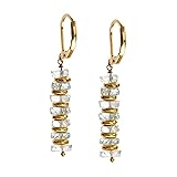 Gempires Aquamarine Beaded Crystal Earrings March