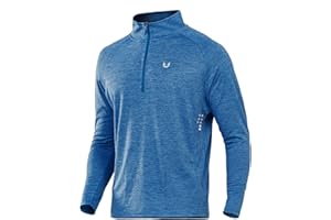 NORTHYARD Men's Running Shirt Long Sleeve Performance Zip Pullover Quick Dry Athletic Workout Shirts UPF 50+