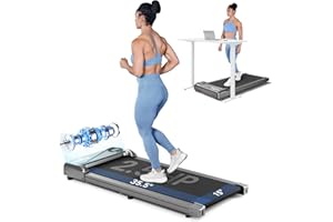 THERUN Walking Pad Treadmill Under Desk, Portable Mini Treadmill for Home/Office, Walking Pad Machine with 2.5HP and 265 lbs Weight Capacity Remote Control LED Display