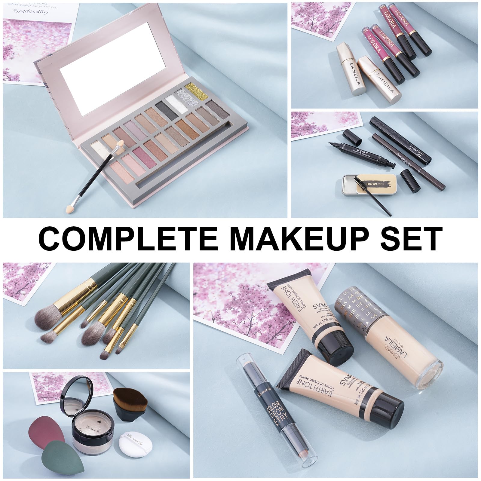 Makeup Kit for Teen Girls Makeup Sets for Girls 10-12 Essential Bundle Include 20 Color Eyeshadow Palette Makeup Kit for Teenagers