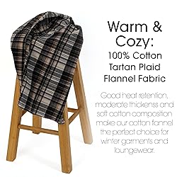 Pico Textiles 10 Yards Bolt Tan and Black Tartan
