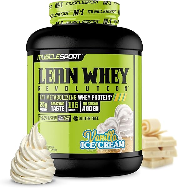 MuscleSport Lean Whey Revolution (Vanilla Ice Cream, 5lb