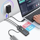 RSHTECH 7-Port USB Hub 3.1/3.2 Gen2 10Gbps USB-C/A Powered Splitter view 3