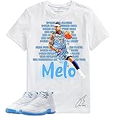 Shirt To Match Jordan 12 MELO/University Blue, 23 Sneaker Graphic Tee, Best Gift, Birthday, Mens Clothing