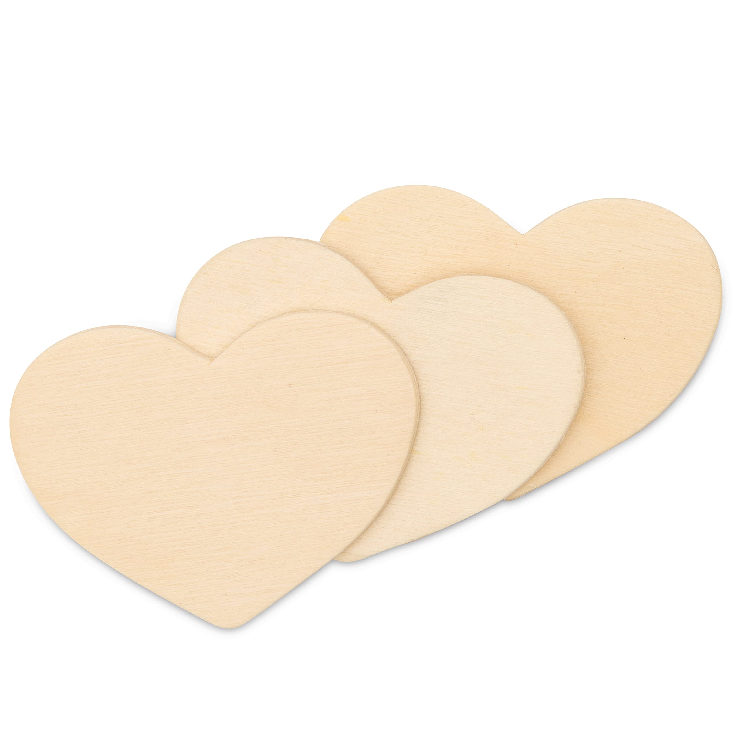 Woodpeckers 5 Wooden Heart Shapes 7" X 6.5" 1/8