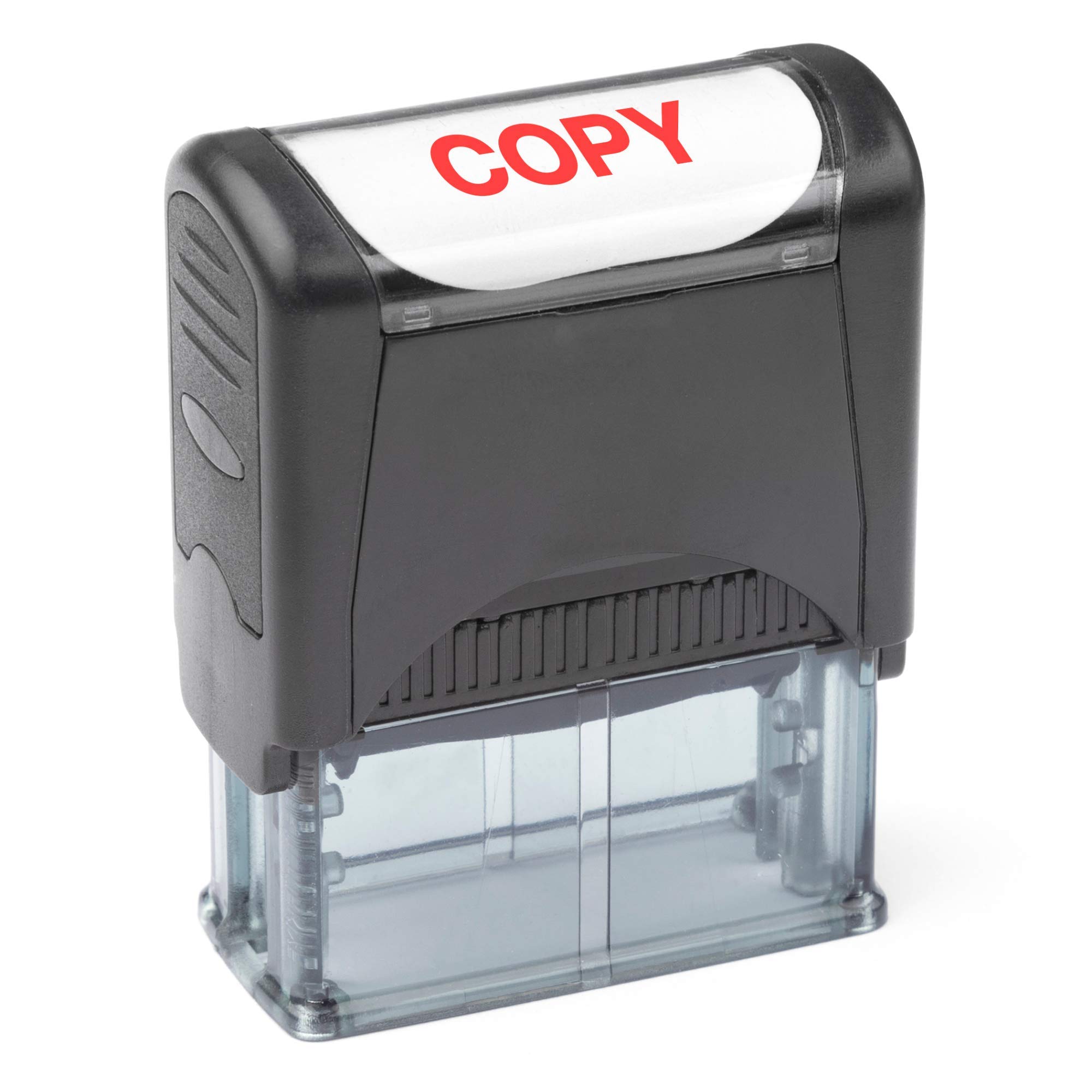 Self Inking Rubber Stamp, Refillable Red Ink Preinstalled - (9/16" x 1-1/2") (Copy)