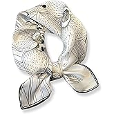 PoeticEHome 100% Mulberry Silk Neck Scarf 21"x21" Small Square Scarfs for Women Gift Packed