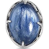 xinpeng Natural Stone Rings Precious Oval Shaped Gemstone Jewelry For Women Anniversary Birthday Wedding Gift