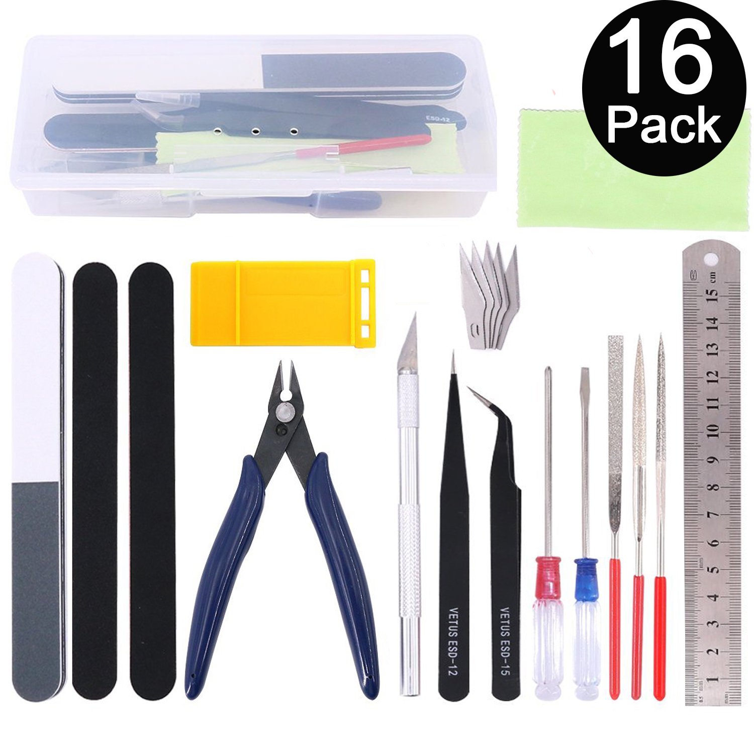 Gundam Model Tools Kit Esoca 16Pcs Gundam Modeler Basic Tool Kit Gunpla Tool Kit