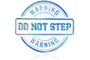 devembr Snowboard Stomp Pads, Funny Stomp Pad Snowboarding with 3D Design, PVC-Material, Warning