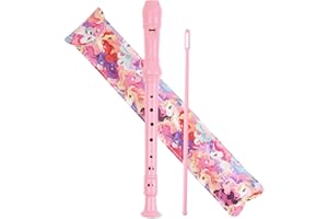 Haecsfl Recorder Instrument for Beginner Adults,8-Hole Soprano Descant Recorder Music Flute with with Cleaning Rod & Leather Case For Home Entertainment(2-Dense Unicorn)