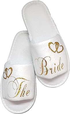 gold slippers wedding
