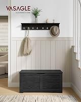 VASAGLE Shoe Bench with Storage Chest 40x100x46 cm Mottled Greige LSB061K02 view 2