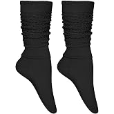 Pistha Womens Slouch Socks 80s 90s Neon Scrunch Socks for Party | Stretch Extra Long Slouch Socks Knee High Socks,Cute Bright Color for Disco,Carnival Party and Halloween Costumes