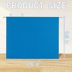 Blue Hanging File Folders,50 Packs Reinforced