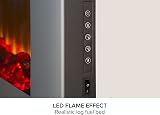 Adam Sureflame WM-9505 Grey 42 Inch Electric Wall Fire Remote Timer Thermostat view 3