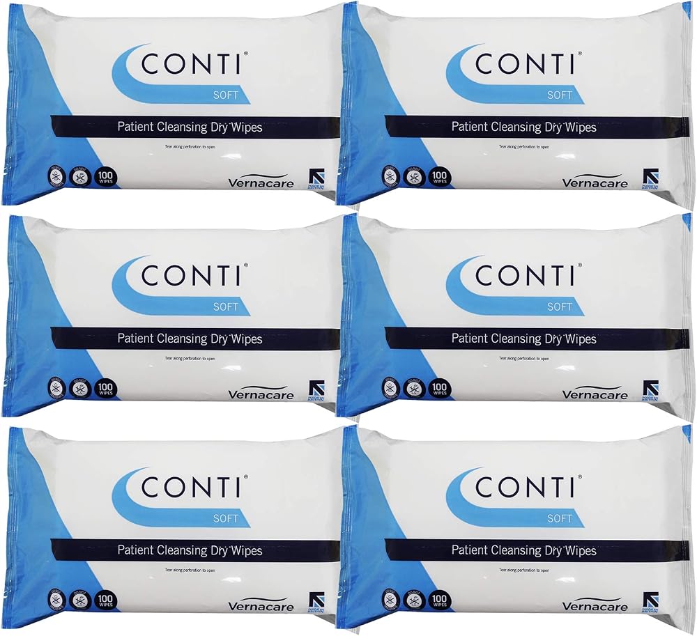Conti Soft Patient Cleansing Wipes 32x30cm 100 Per Pack 6 Pack Vernacare