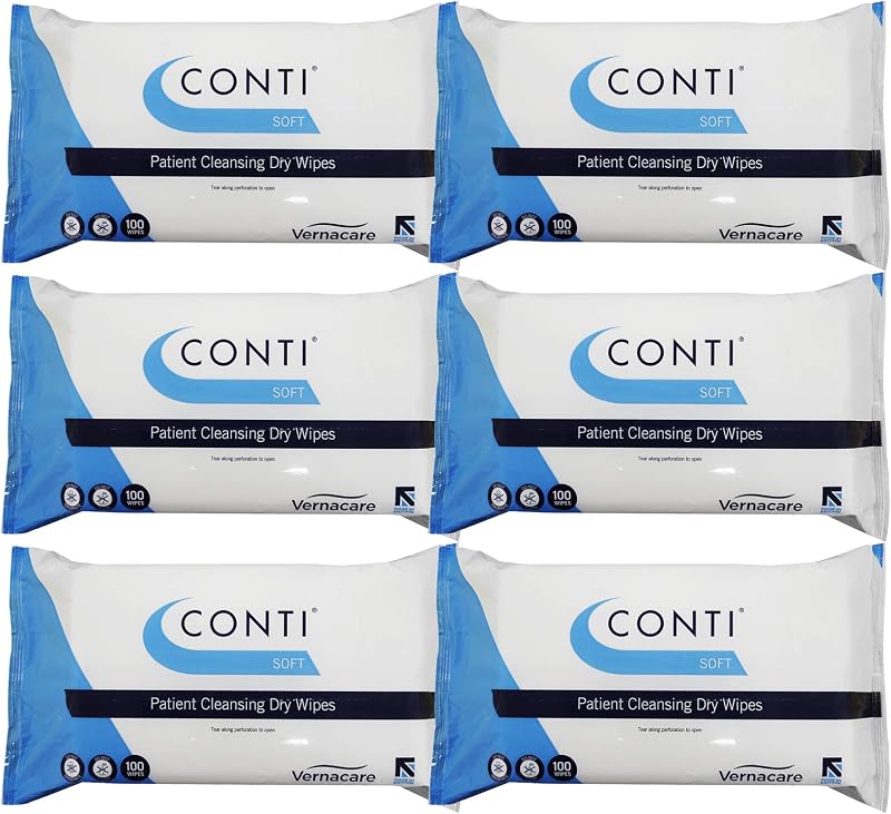 Conti Soft Patient Cleansing Wipes 32x30cm 100 Per Pack 6 Pack Vernacare
