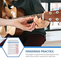 Electric Bass Finger Guide Chart 4- String Guitar