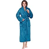 PAVILIA Womens Robe Fleece Plush Soft, Fluffy Fuzzy Cozy Warm Bathrobe, Shower Spa House Long Robe for Women