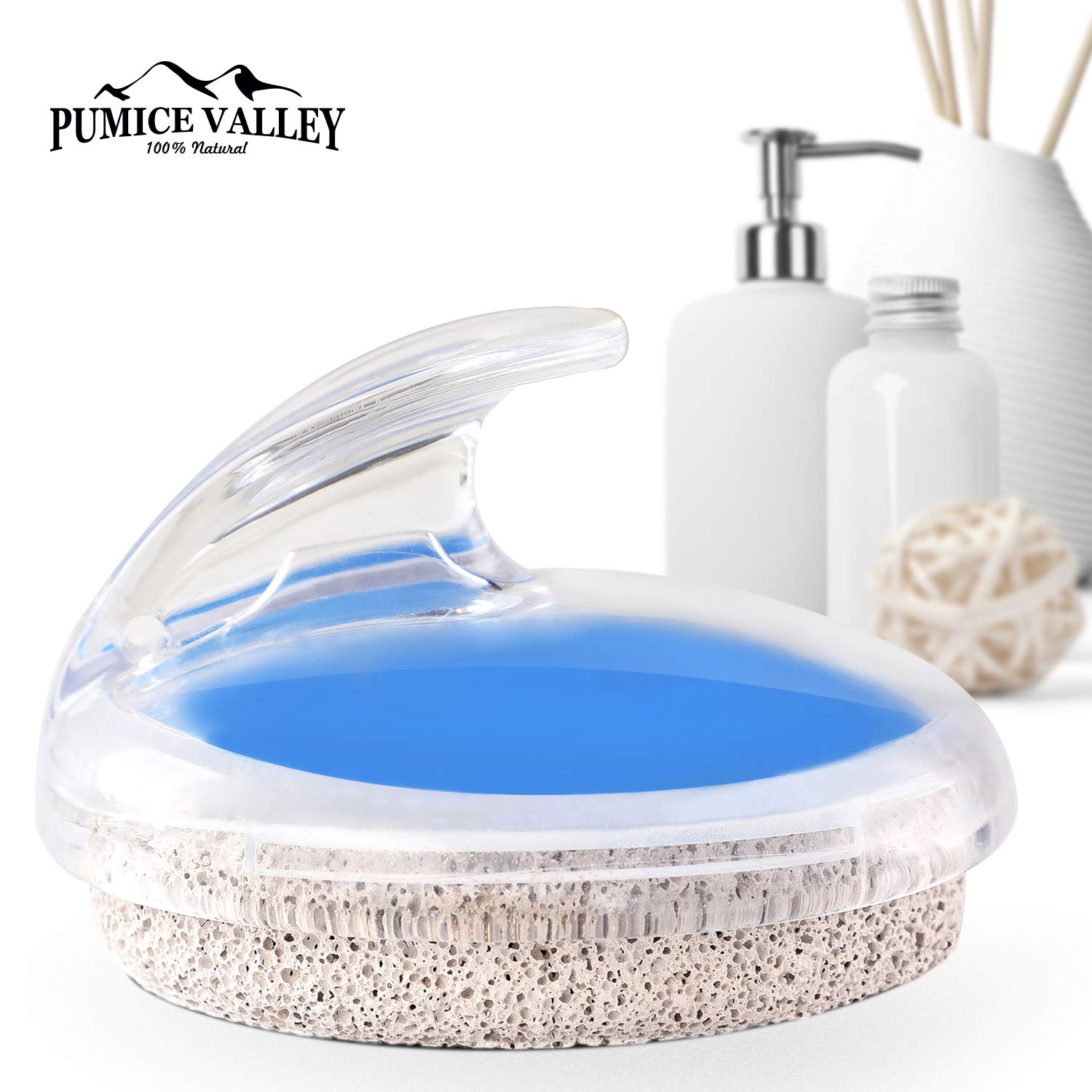 Pumice Stone for Feet - Foot Stone with Handle - Callus Warts Corn Removal - Pedicure Exfoliator for Dry Dead Skin, Heels, Elbows, Hands - Healthy Foot Care Scrubber: Beauty