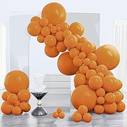 PartyWoo Burnt Orange Balloons 140 pcs Orange