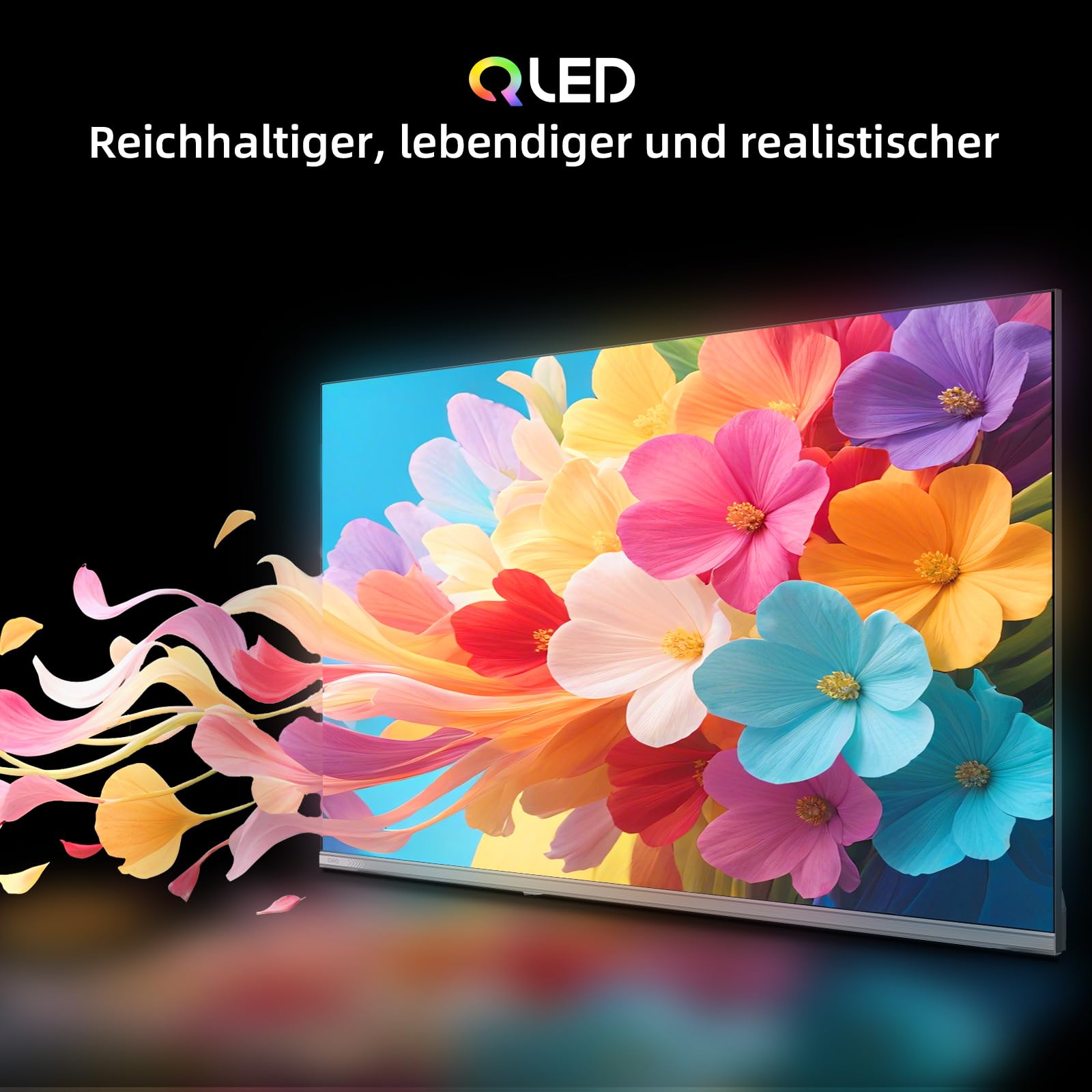 CHIQ L40QST 40 Zoll (101cm) FHD, QLED Pro Smart Google TV, Kompatibel mit HDR10, DBX-tv, Apple AirPlay, Prime Video, YouTube, Dolby Audio, mit Google Sprachsteuerung, Rahmenloses Design 6