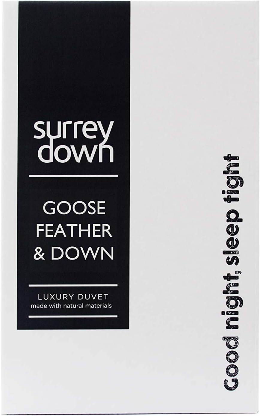 Surrey Down White Goose Feather & Down 6Tog Duvet, Double