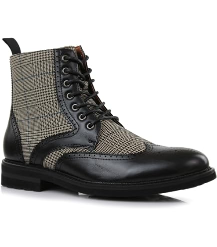 MADDEN Mens Olive Green Brogue Front Heel Remppr Wingtip Boots Shoes 7 M Madden by Steve Madden Mens Wingtip Brogue Boots Olive Green  main image 2