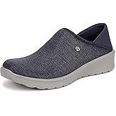 BZees Womens Getaway Slip-On Navy Shimmer Fabric 9.5 M