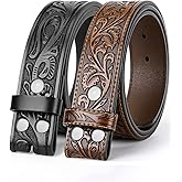 BELTROAD Western Leather Belt Strap for Men Women Cowboy Cowgirl Leather Mens Belts for Jeans Birthday Christmas Belt Gifts