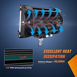 Nilight Side Shooter LED Light Bar 2PCS 4.3 Inch