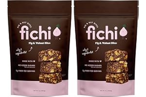 Fichi Fig and Nut Bites, a Wholesome and Delicious Gluten-Free Italian Fruit and Nut Snack (Two Pack, Fig and Walnut)