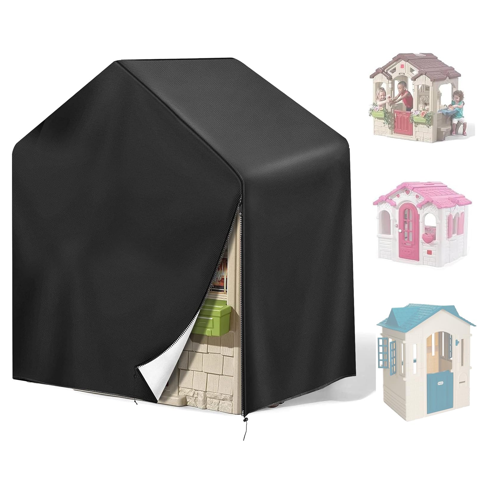 Rilime Outdoor Playhouse Cover, 420D Waterproof, Double Stitched Seam, All-Weather Protector (122x171x162cm)