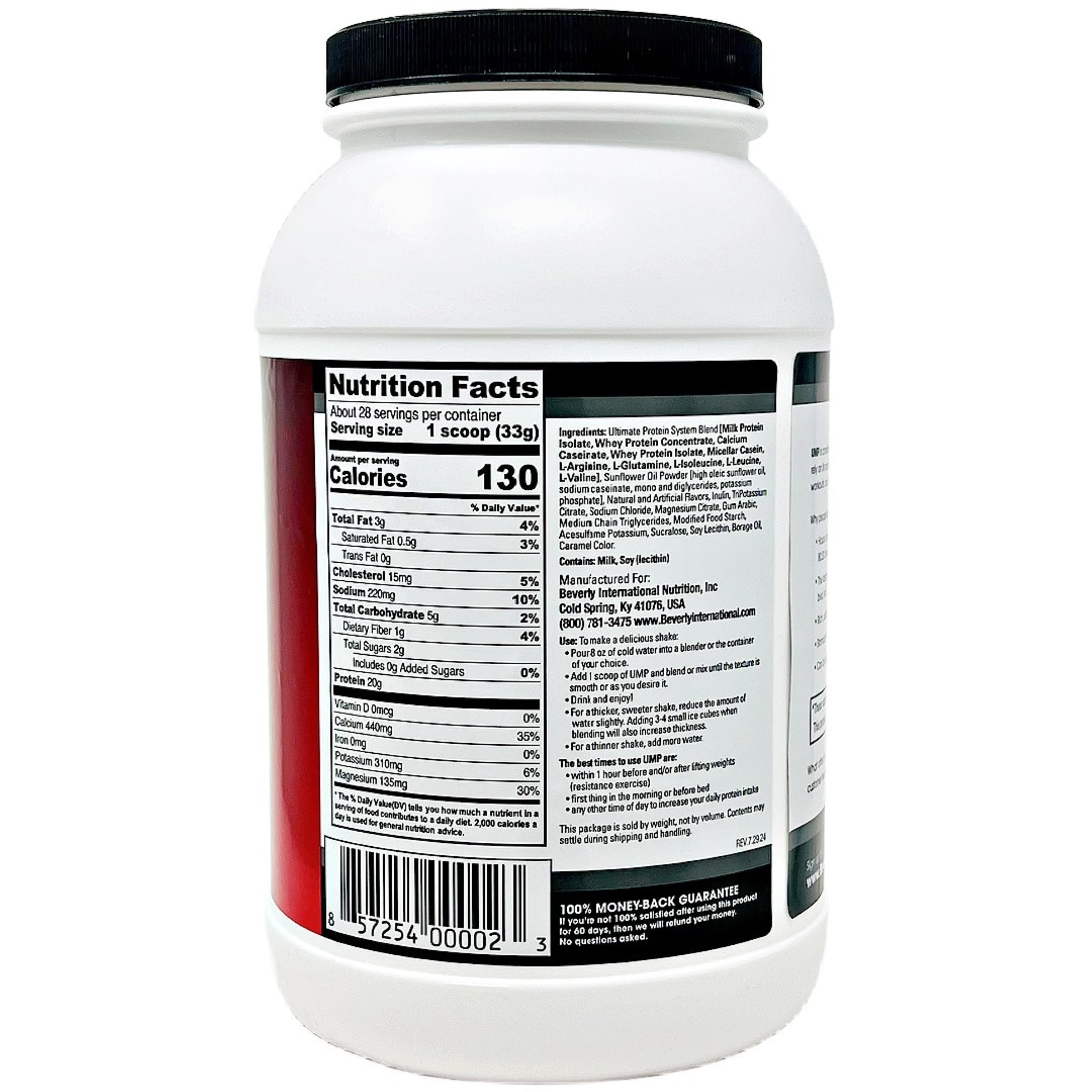 Beverly International UMP Protein Powder, Graham Cracker. Unique Whey-Casein Ratio Builds Lean Muscle Support. Easy to Digest. No Bloat. (32.8 oz) 2lb .8 oz