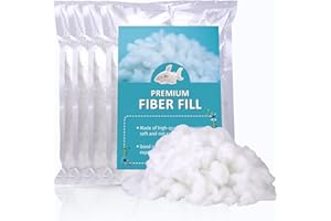 FADOUB 21.16oz/600g Polyester Fiber Fill, High Resilience Fill Fiber, Premium Fiber Filling Stuffing, Pillow Filling Stuffing, Fiberfill Stuffing Stuffed Animals/DIY Crafts,Recycled Polyester Fiber