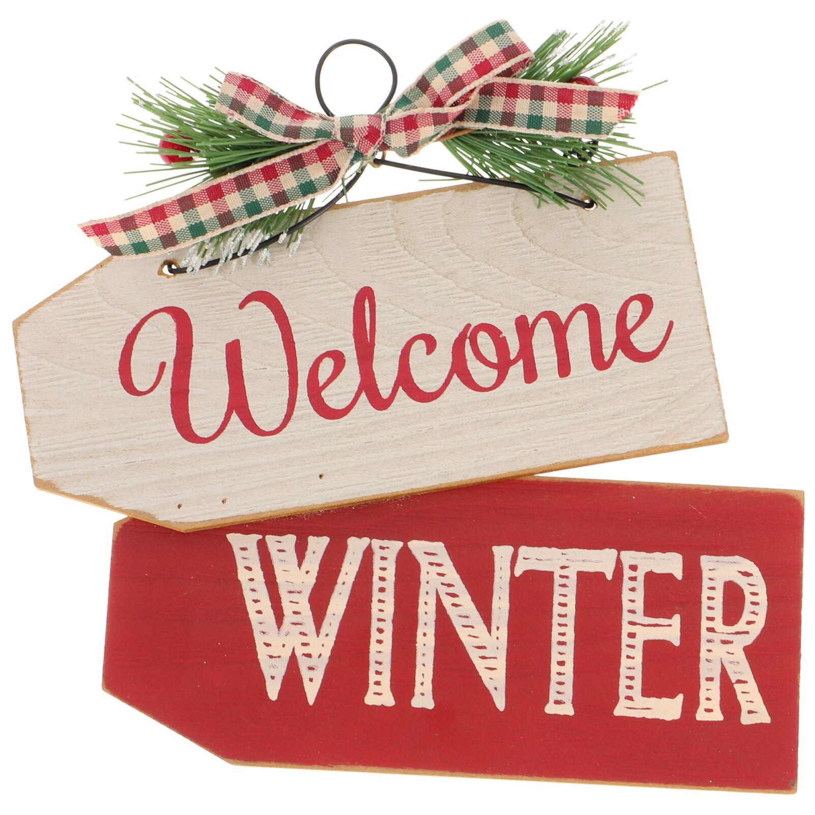Decorations Wood Plaque Sign Christmas Hanging Sign Rustic Wooden Holiday Decor for Christmas Home Window Wall Farmhouse Indoor Outdoor Decorations