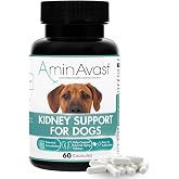 AminAvast Kidney Support for Dogs Over 20lb, 1000mg, 60 Sprinkle Capsules | Feed Directly or Open Capsules &amp; Mix With Food, Flavorless, Easy Daily Use