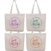 BQXH 4 PCs 5 Pcs 6 Pcs Friend Trip Gifts Favors, 2026 Friendship Gifts, Tote Bag with Inner Porket Weekender Bags for Women