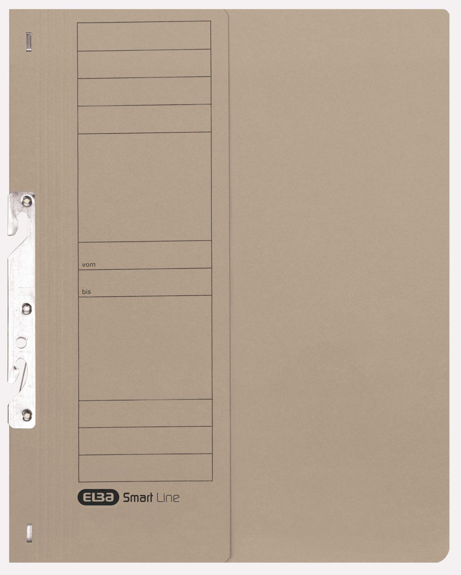 Elba 22451BL Attachable File Commercial Binding 250 g/sq. m Manila Cardboard for 200 DIN A4 Sheets, Half Front Cover, 50 Pieces, Blue Single Clip File with Commercial Binding Grey