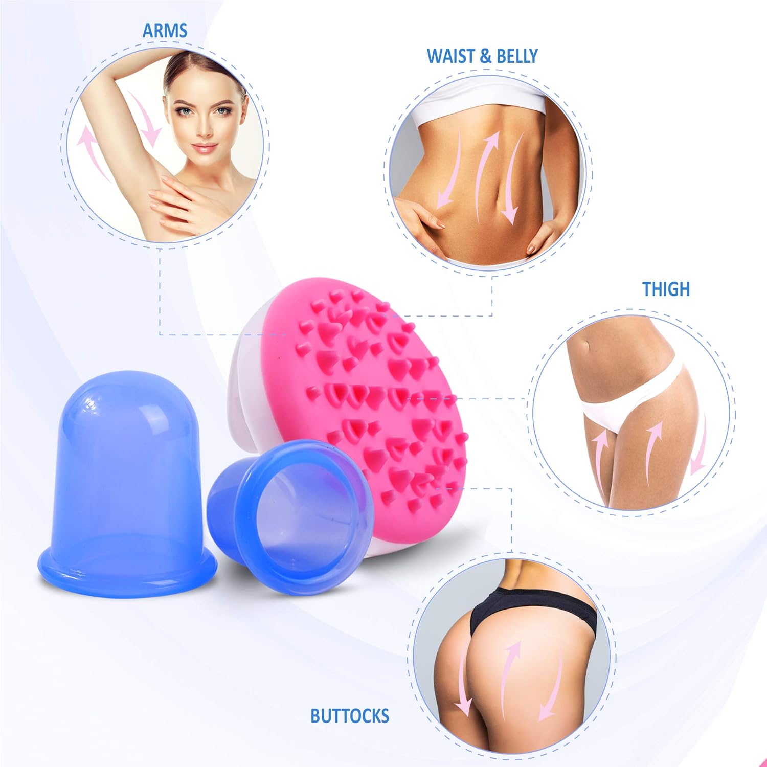 Anti Cellulite Cup with Cellulite Massager - Vacuum Suction Cup for Cellulite Treatment - Amazing Cellulite Remover - Good to Use with Cellulite Cream or Cellulite Oil: Health & Personal Care