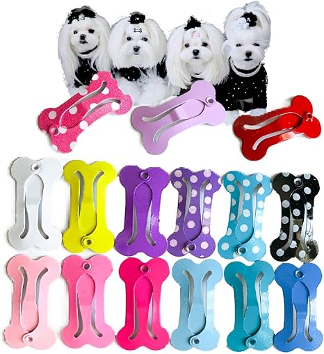 Amazon Com Bone Snap Hair Clip For Maltese Yorkie 1 Snap Clip