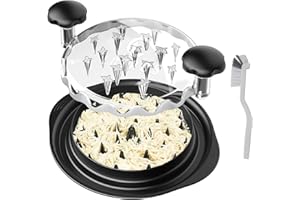 LCTROS Chicken Shredder Tool Twist - Premium Heavy-Duty Plastic Meat Shredder for Effortless Shredded Chicken, meat chopper, Large Capacity, Heat-Resistant, Non-Slip, Easy to Use & Quick Shredding Tool Black