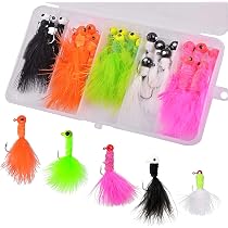 Jigs De Pesca Dovesun - 40 Peças Marabou Para Panfish