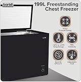 Baridi 199L Freestanding Chest Freezer with Adjustable Thermostat DH151 Black view 2